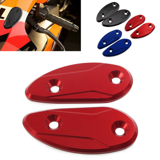 Rearview Mirror Block Off Base Plates for Honda CBR1000RR CBR 1000RR 08-17 Black