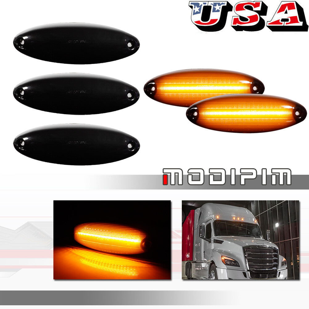 Suitable for Freightliner Cascadia cab marking roof running gap lights from 2008 onwards, 5 packs- v