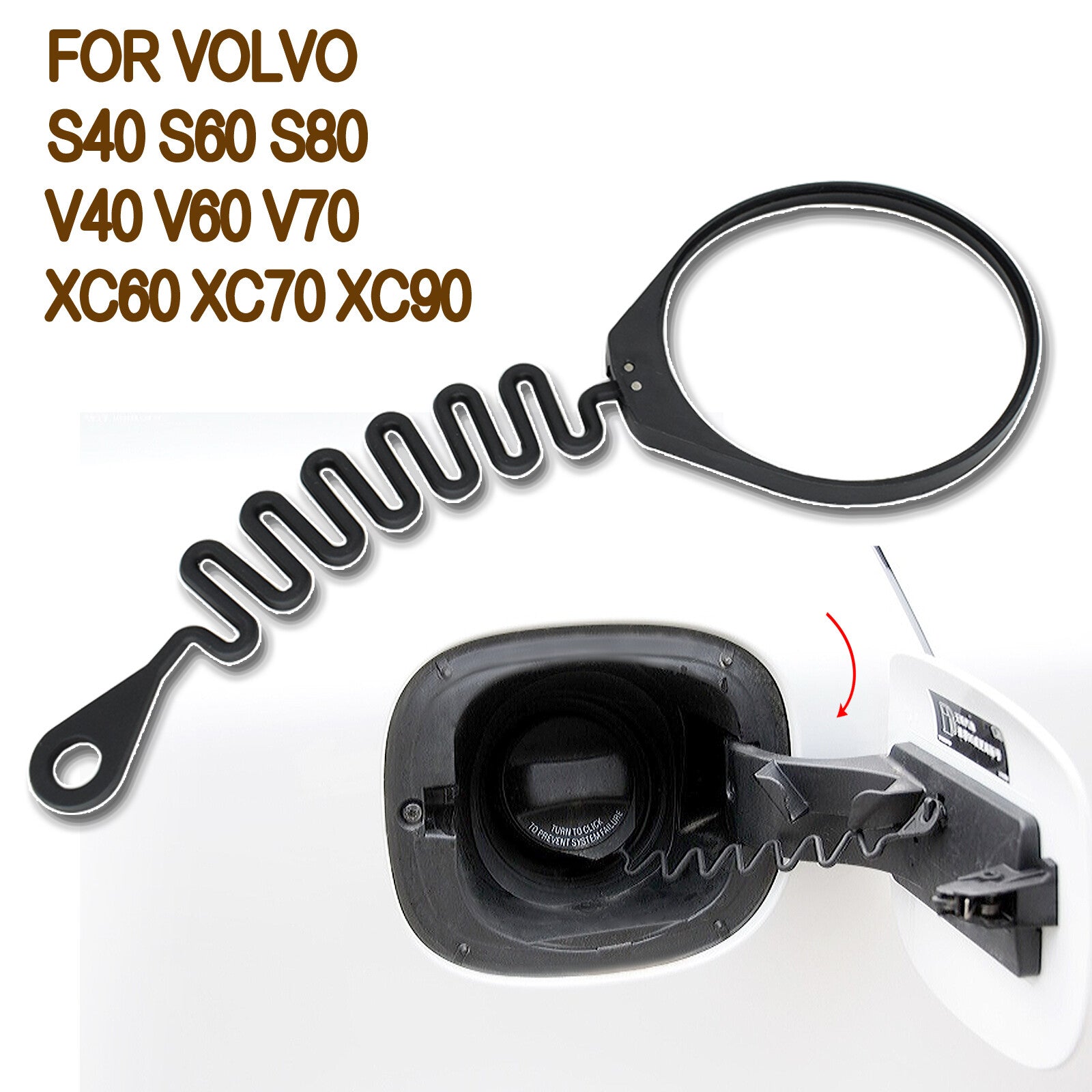 Gas Fuel Tank Filler Cap Tether Wire for Volvo S80 S60 S40,S60L XC60 XC90 V40 1X Q