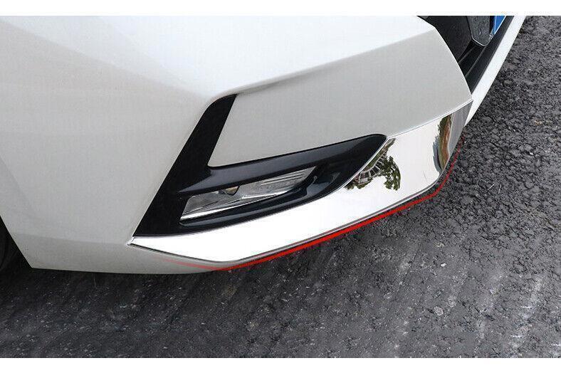Front Fog Light Lamp Moulding Strip Trim for Nissan Sentra 2020-23 Chrome Steel