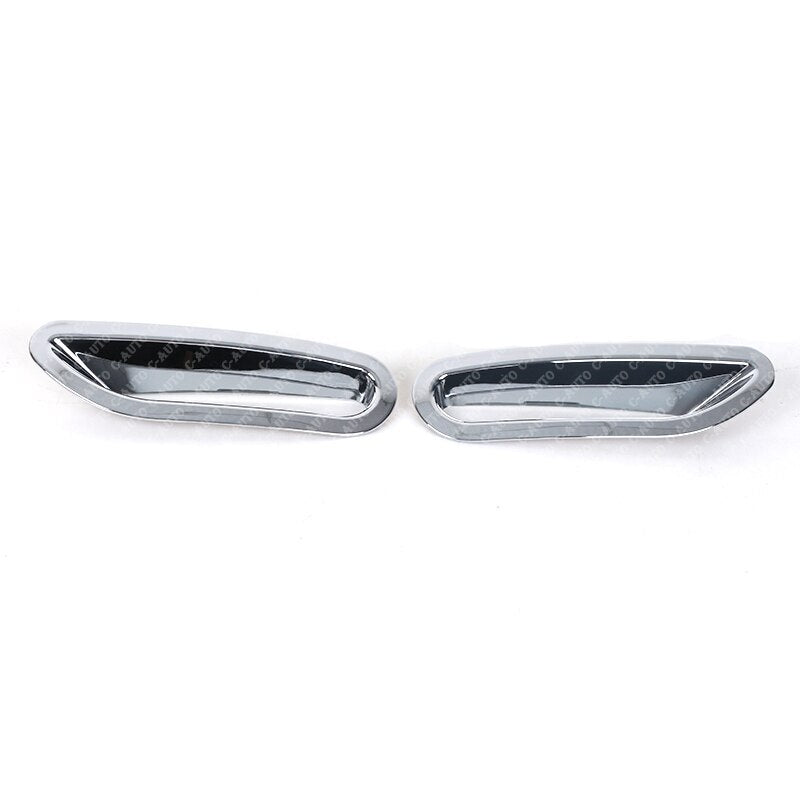 Pair Chrome Silver Rear Fog Lamp Cover For Rogue X-Trail (T32) 2014 2015 v