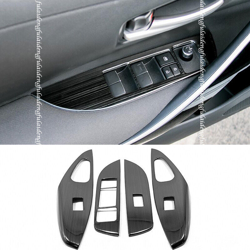 for Toyota for Corolla 2019-22 Black titanium Door Armrest Window Lifter Cover Trim