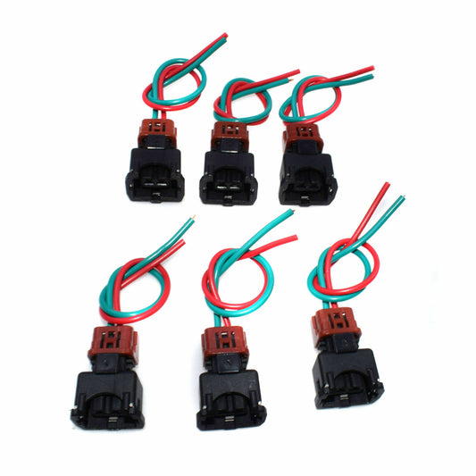 Fuel Injector Connector Pigtali Wiring Harness Plug 6 Pieces for 300ZX Maxima 30L- v