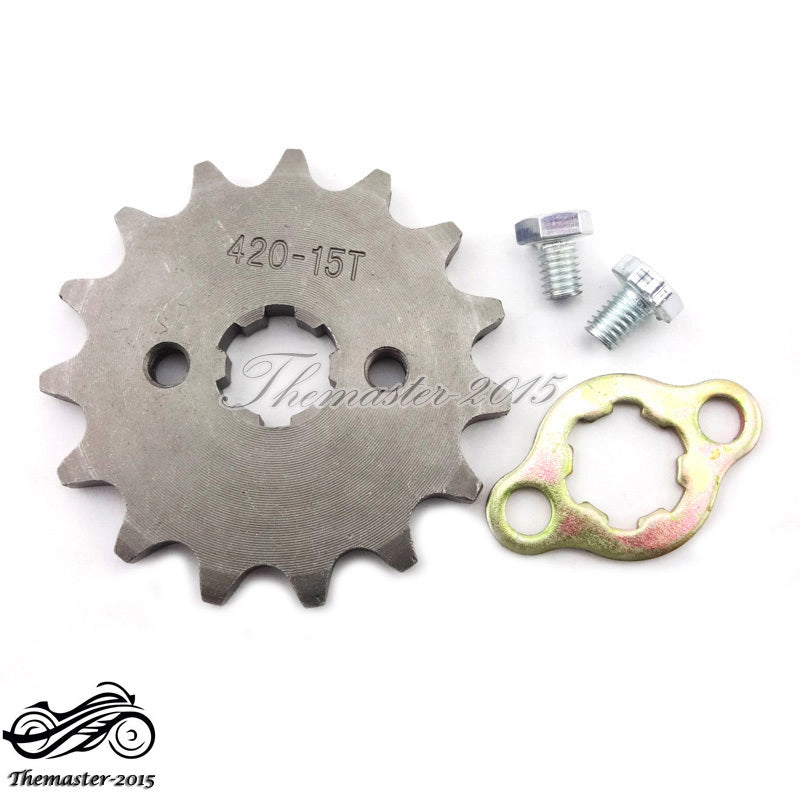 420 15T 17mm Front Chain Sprocket For ATV Pit Dirt Bike 50cc 70 90 110cc 125cc Q