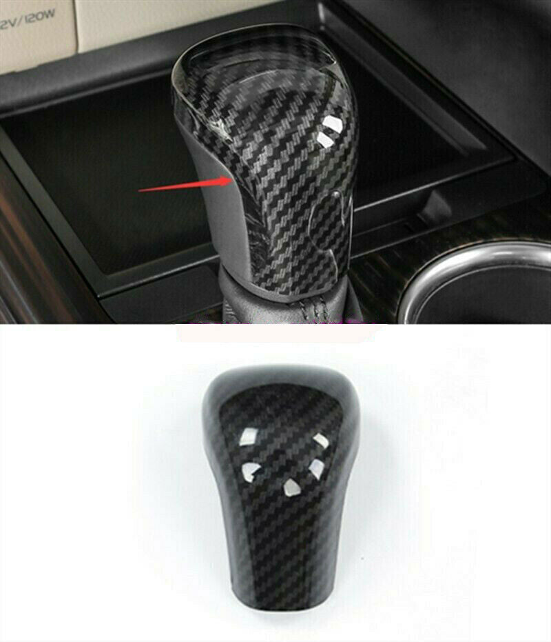 for Toyota for Camry 2018-2022 Carbon Fiber Style Gear Head Shift Knob Cover Trim