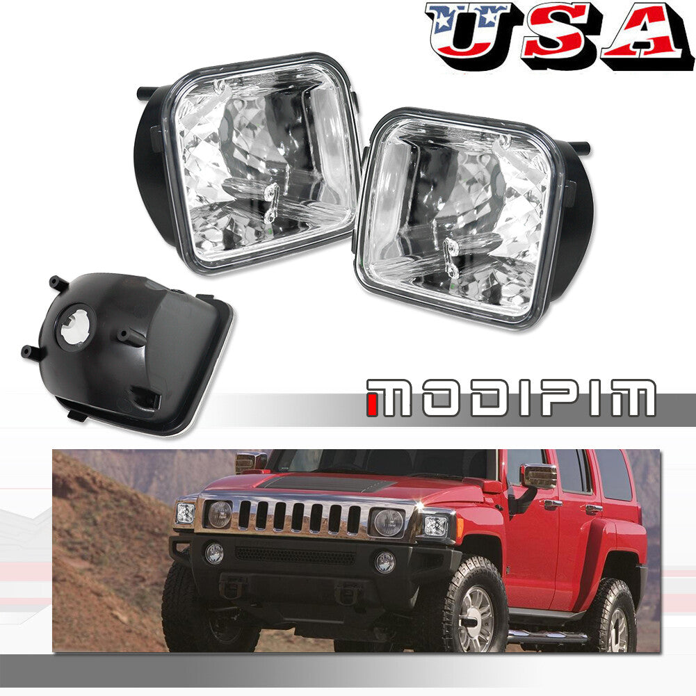 Suitable for 06-10 for Hummer H3 chrome transparent lens front bumper signal light pair set- v