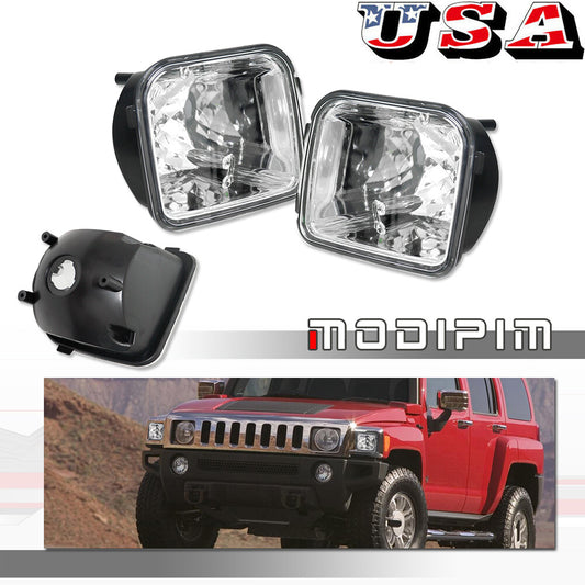 Suitable for 06-10 for Hummer H3 chrome transparent lens front bumper signal light pair set- v