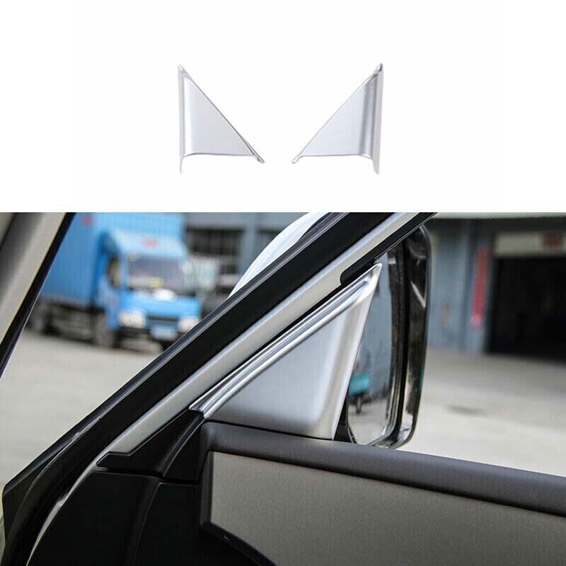 Matte Silver A Post Front Triangle Cover Trim 2PCS for Nissan Armada Y62 2017-20