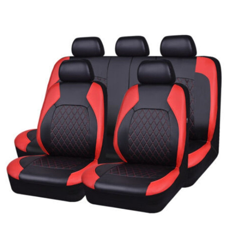 9X/SET 5-Sits Car for Seat Cover PU Leather Accessories Protector Universal Full Set n