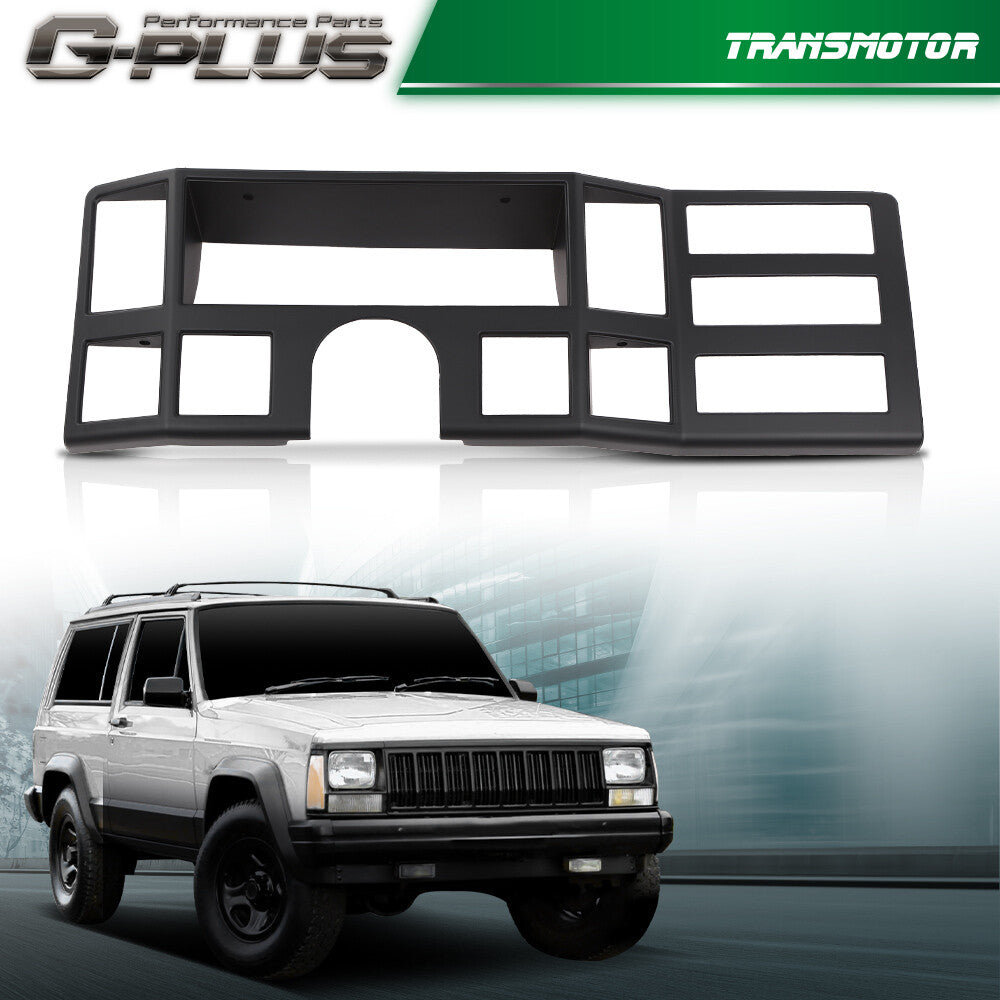 Fits 84-96 for Jeep Cherokee XJ Speedometer Cluster Dashboard Trim Panel Border Black - v