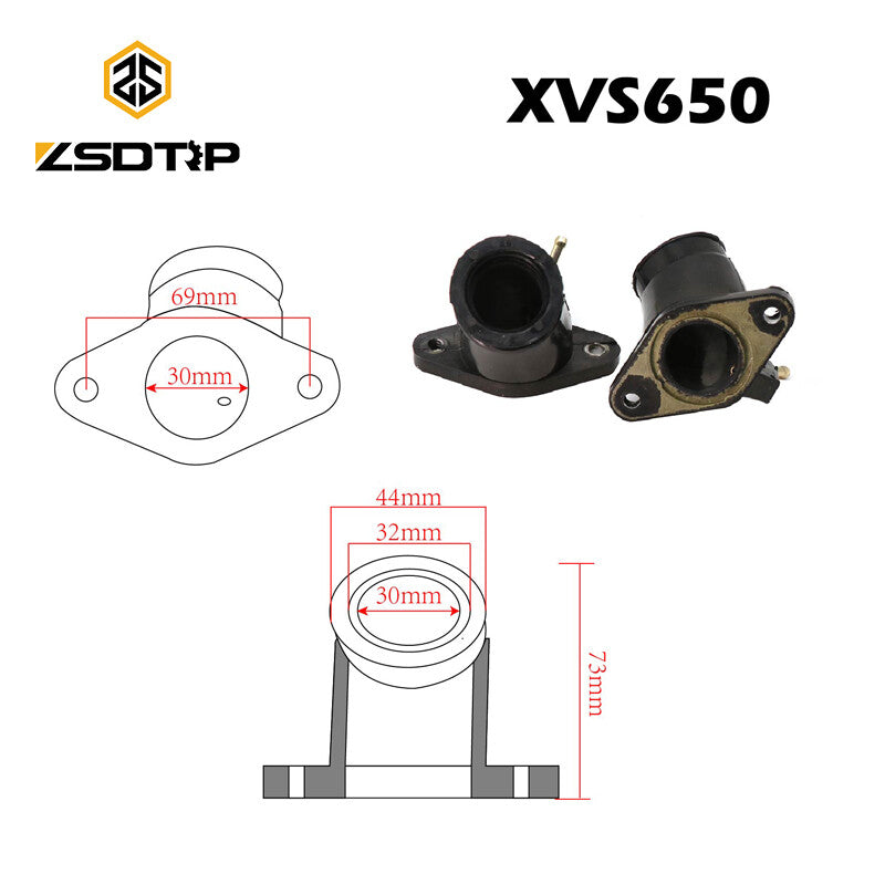 Carburetor manifold starter adapter for Yamaha XVS650 V-Star 1998 - 2016 Q