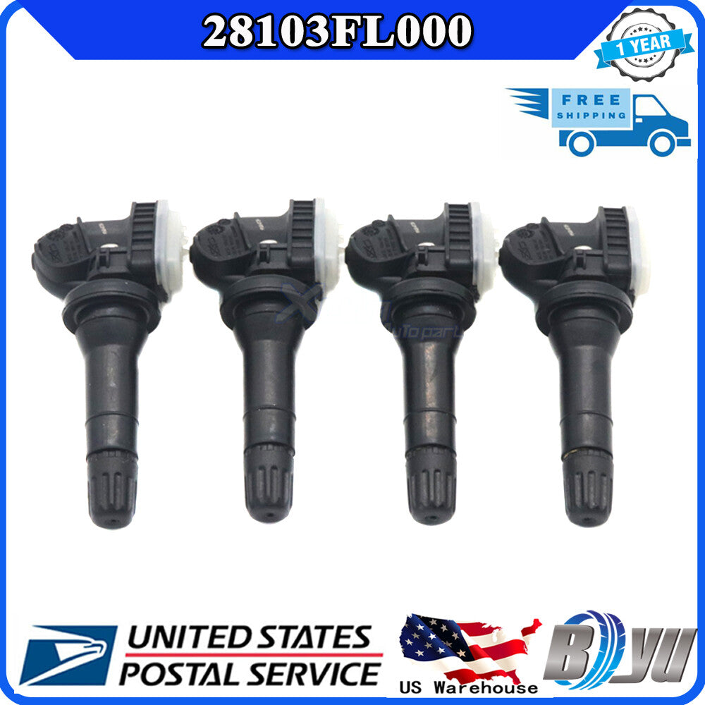 New TPMS Tire Pressure Sensor 28103FL000 Kit (4) for Subaru Impreza Crosstrek v