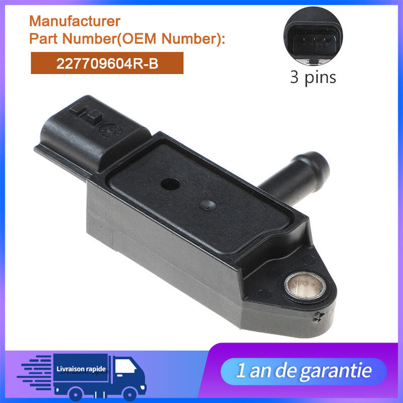 Capteur De Pression Gaz d'¨¦chappement for Nissan DPF Pour for Opel MOVANO VIVARO Neuf