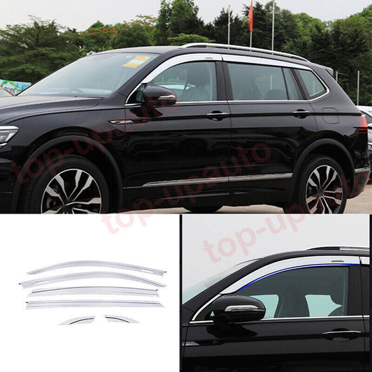 for VW for Tiguan 2018-2023 silver Window Wind Visors Rain Guard Vent Deflectors