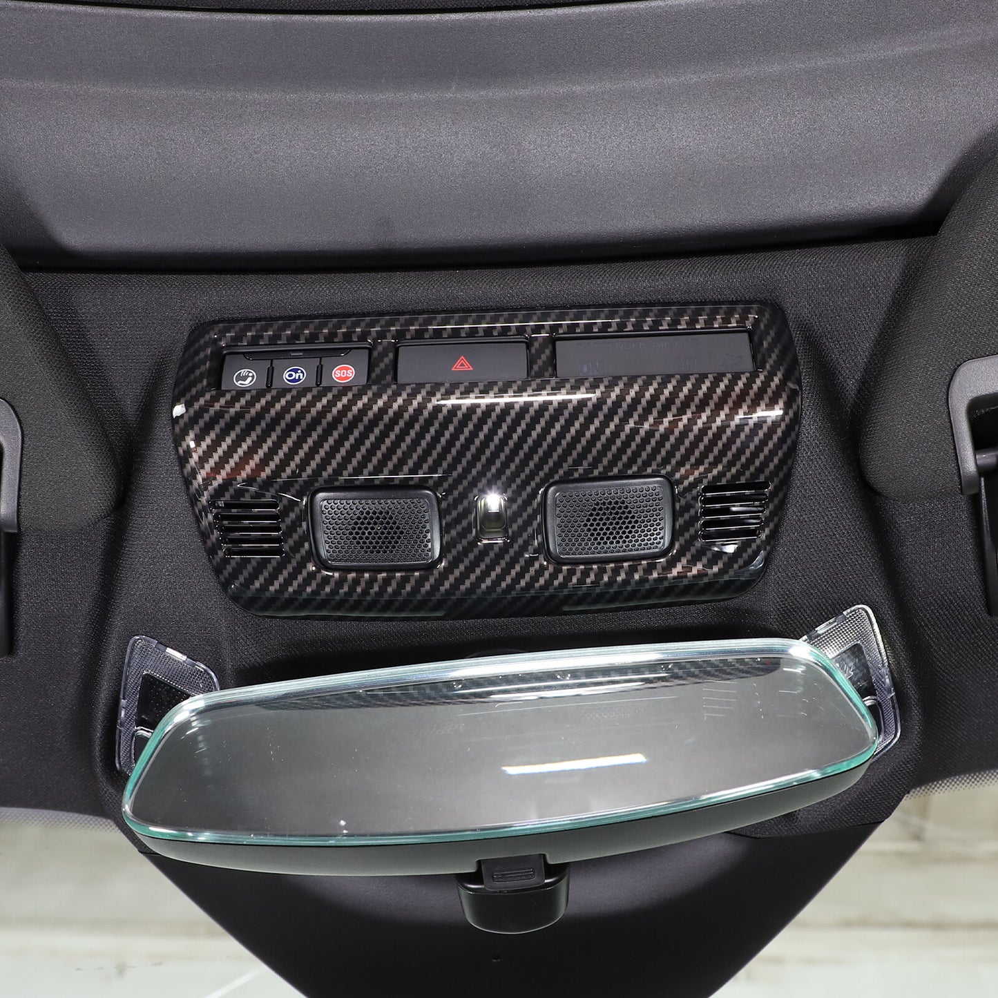 Carbon fiber ABS roof reading light control cover trim for Corvette C8 2020 - 2023 n