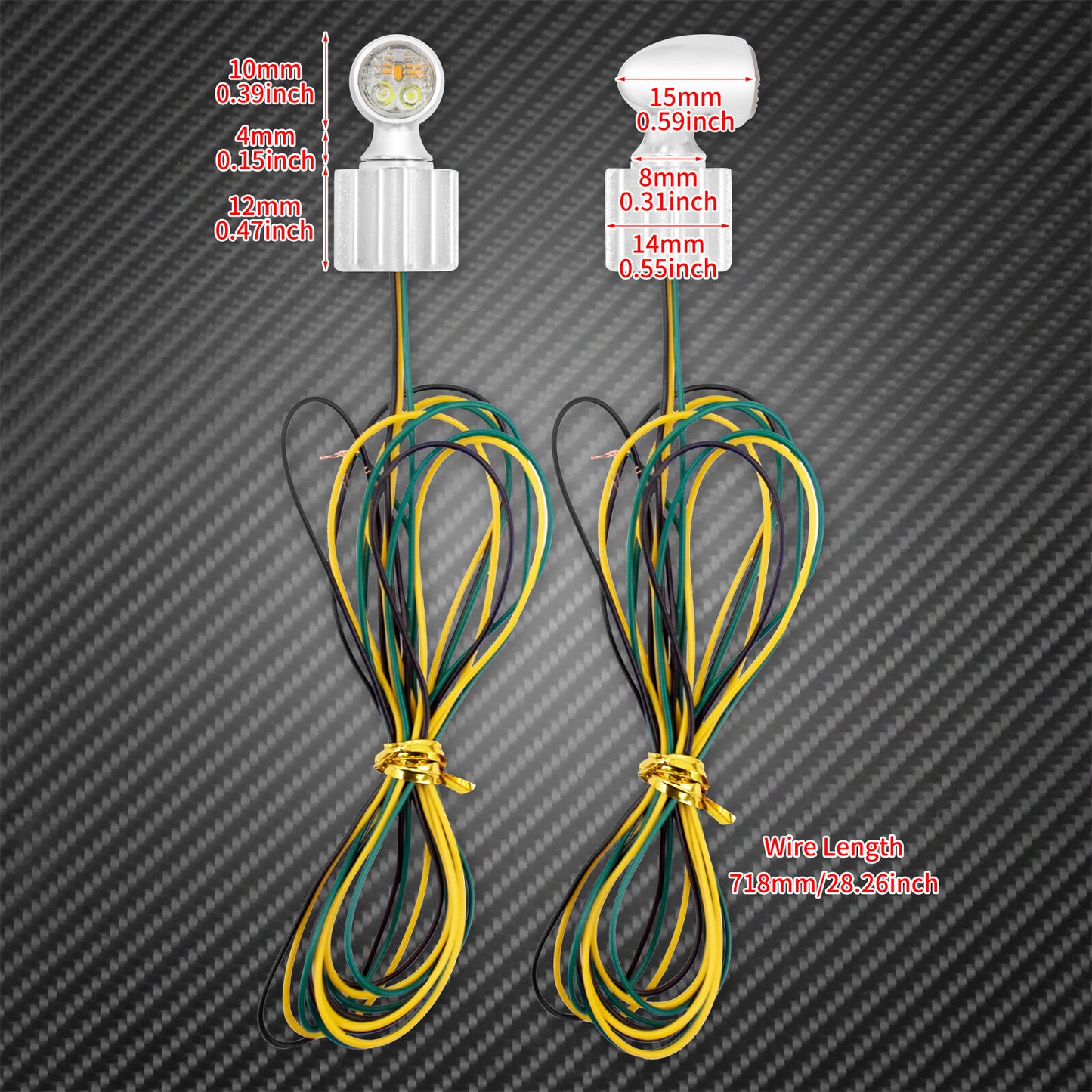 2X Universal for Mini LED Turn Signal Running Indicator Blinker Lights Fit For FLH Q