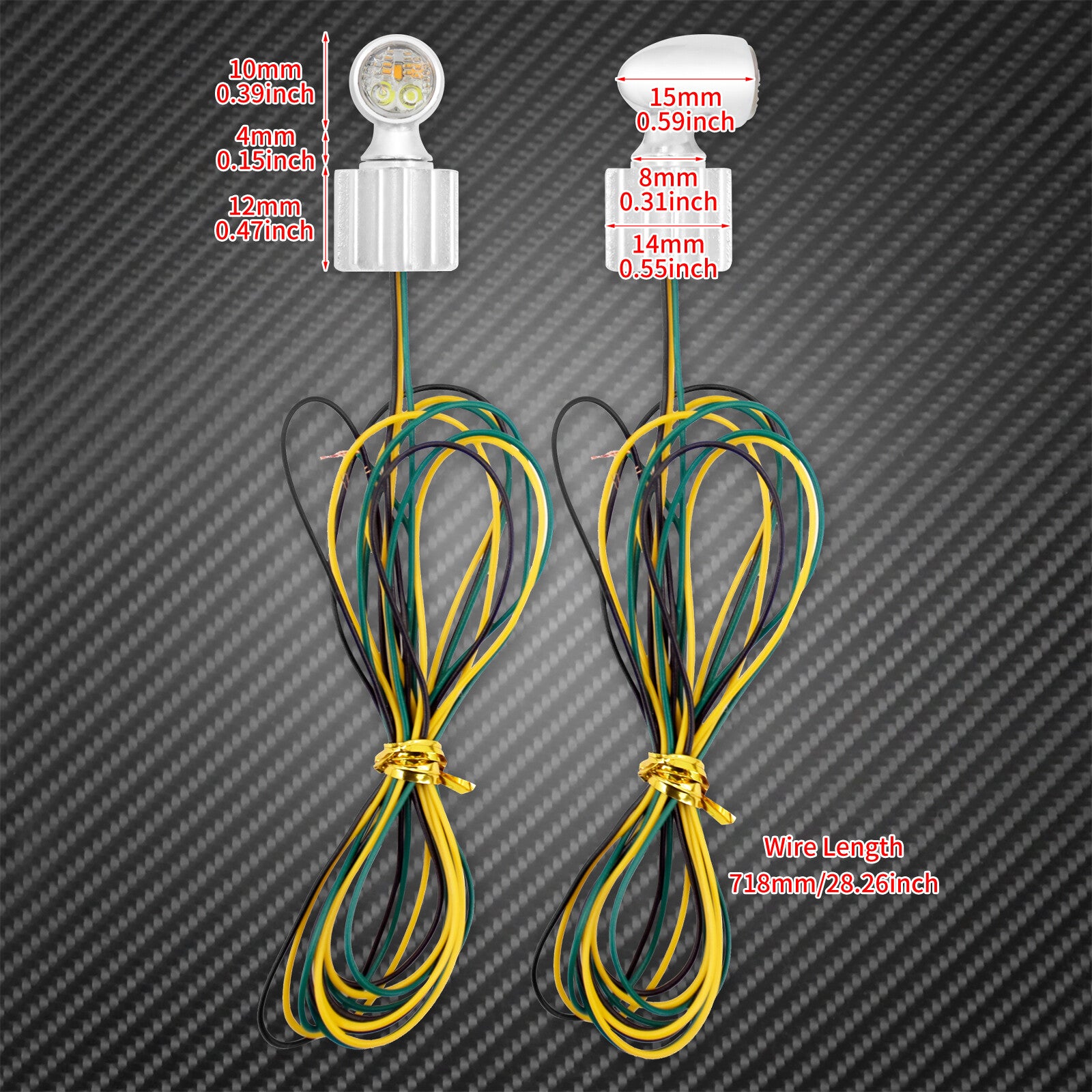 2X Universal for Mini LED Turn Signal Running Indicator Blinker Lights Fit For FLH Q
