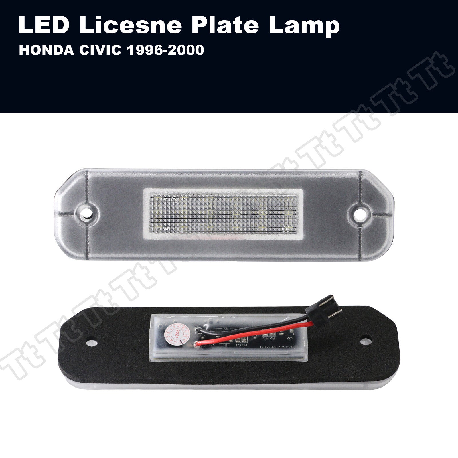 Suitable for 1992-2000 for Honda for Civic Coupe Hatchback Sedan Del Sol 2D LED License Plate Lights Q