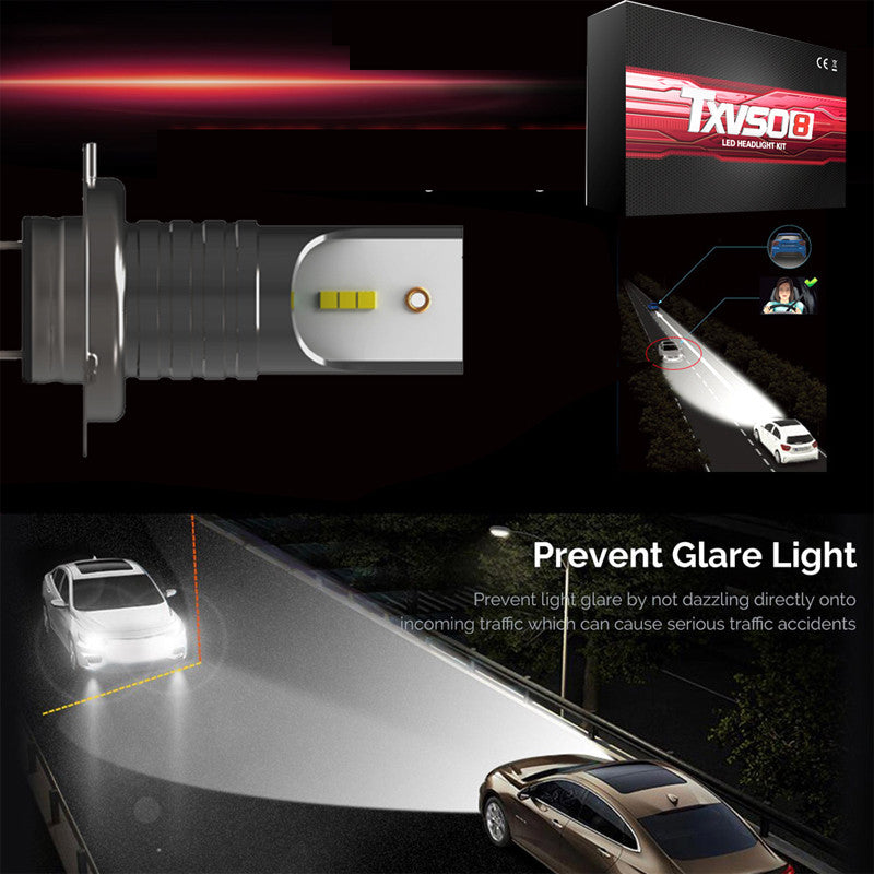 H7 110W 26000LM LED Car Headlight Converter Globe Bulb High/Low Beam 6000K- n