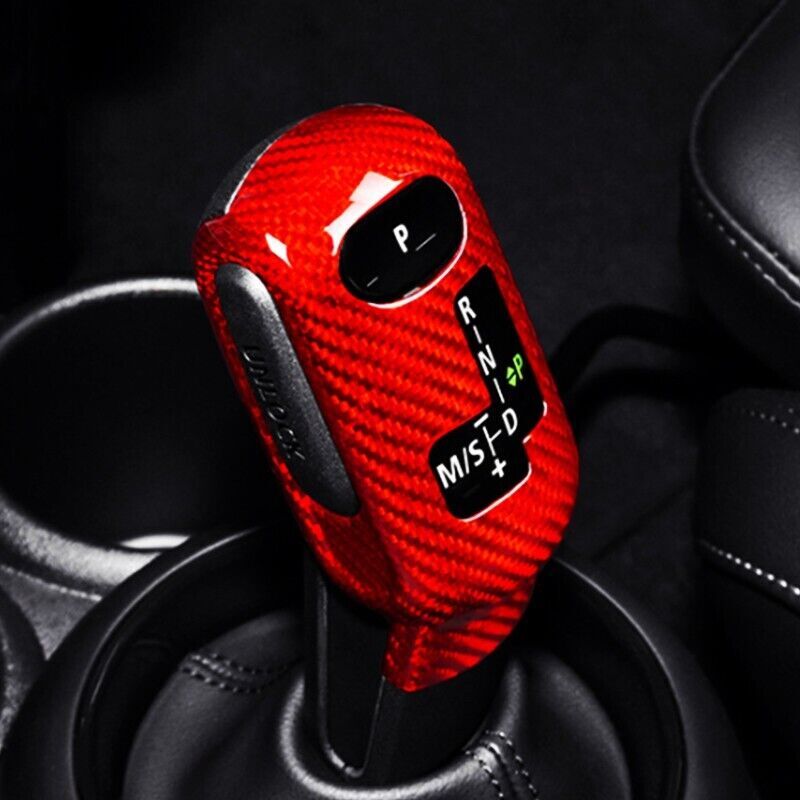 Real Carbon Fiber Car Gear Shift Knob Cover Trim Fit for Mini Cooper F60 2017-22 Q
