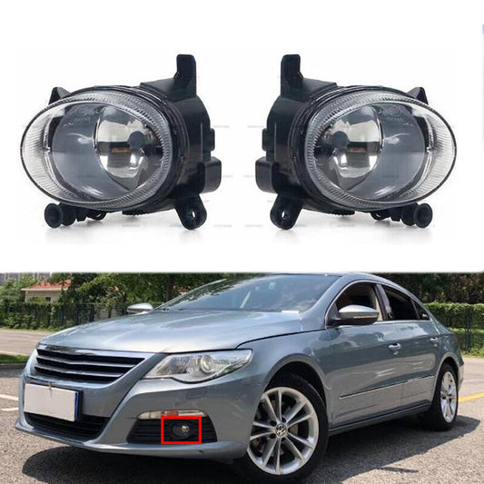 1Pair For 2009-12 for Audi A4 Wagen B8 Wagen for VW CC Clear Lens Fog Light w/Bulbs v