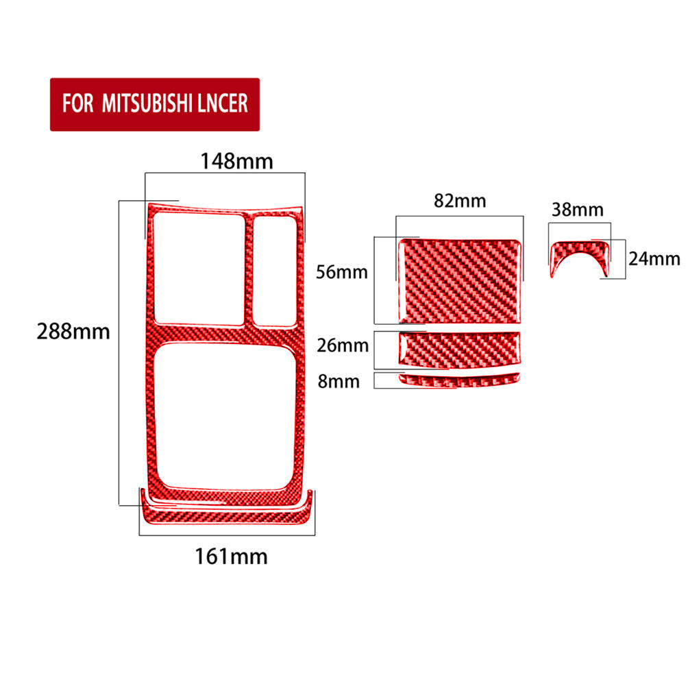 Red Carbon Fiber Center Control Panel Cover Trim for Jeep for Wrangler JK 2011-2017 v