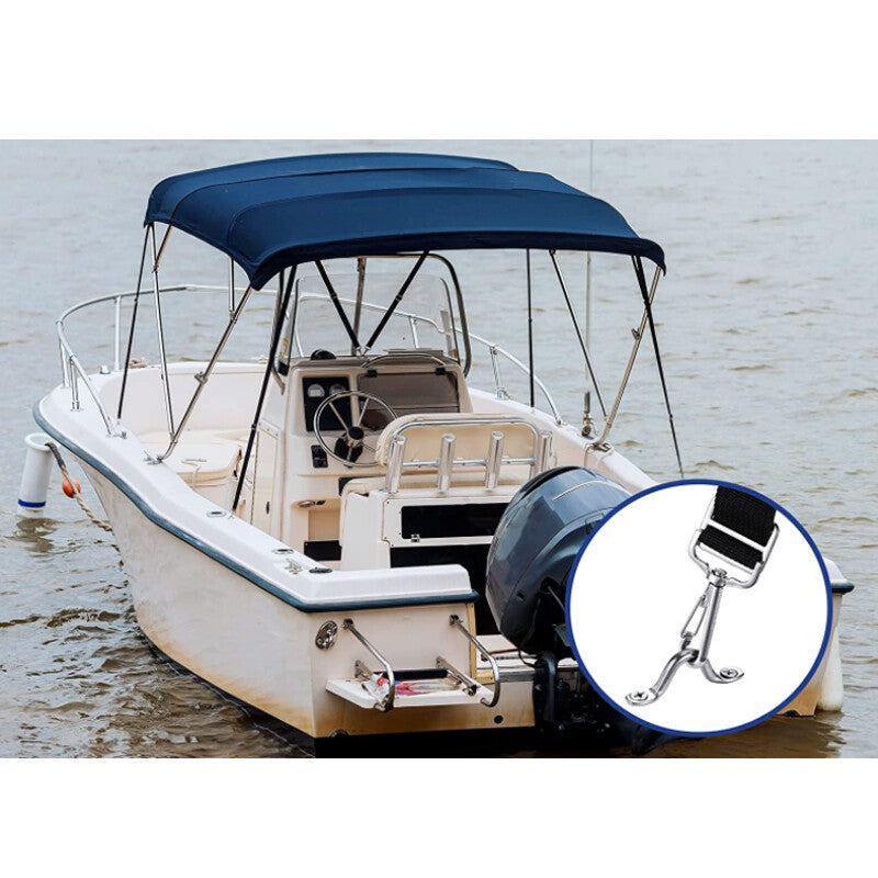 3 Bow Bimini Boat Marine Top Fitting 7/8 Fittings Hardware Webbing Strap US v