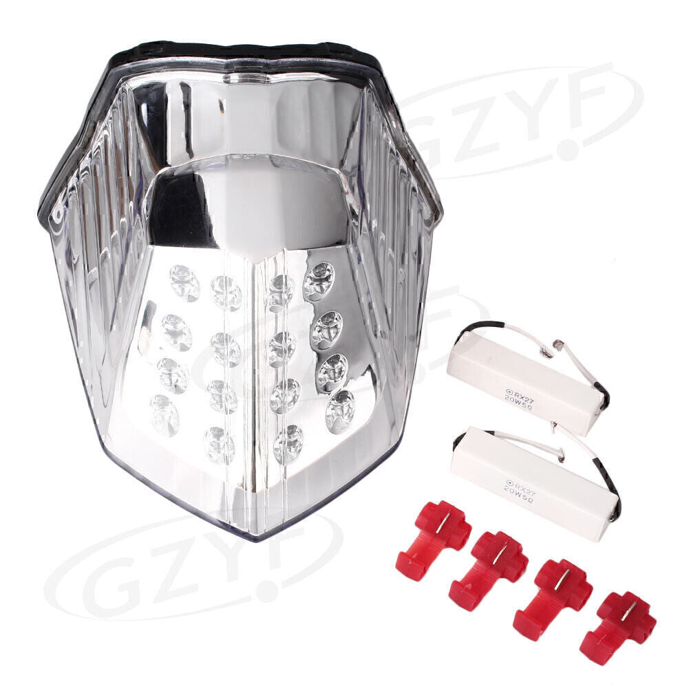 LED Stop Tail Light Brake Turn Signal Taillamp for Yamaha XJ6 2009-2012 Clear
