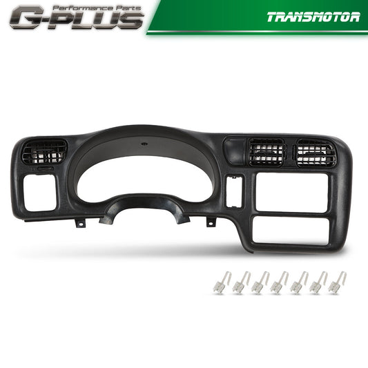 BLACK DASH BEZEL DOUBLE DIN FIT 1998 - 2004 for S-10 for GMC SONOMA JIMMY BLAZER - v