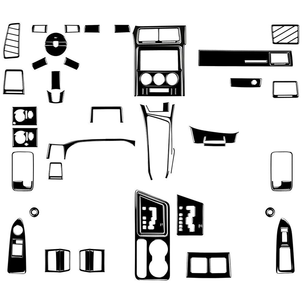 Piano Black Interior Full Set Cover Trim Kit for Dodge for Challenger 2008-2014 Hot n