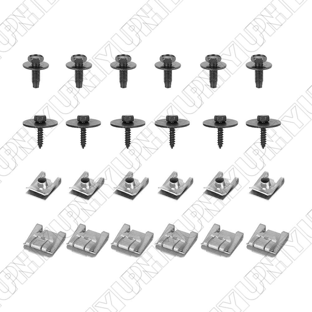 24Pcs Under Engine Cover Undertray Clips Screws for Mercedes for Benz W203 W204 W211