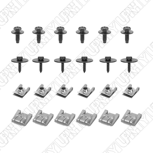 24Pcs Under Engine Cover Undertray Clips Screws for Mercedes for Benz W203 W204 W211