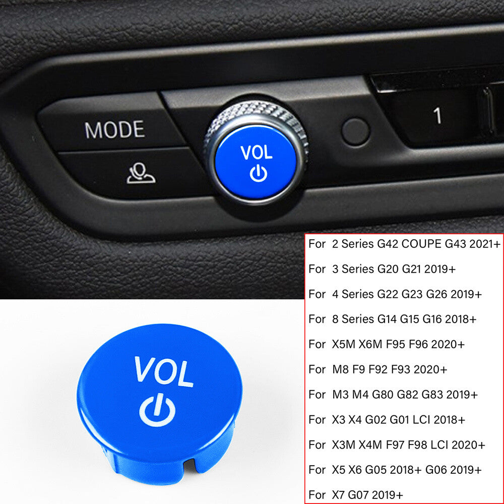 Blue Replace VOL Button Cover for BMW 2 3 4 8 Series G42 G20 G22 G14 X3 X4 X5 X6