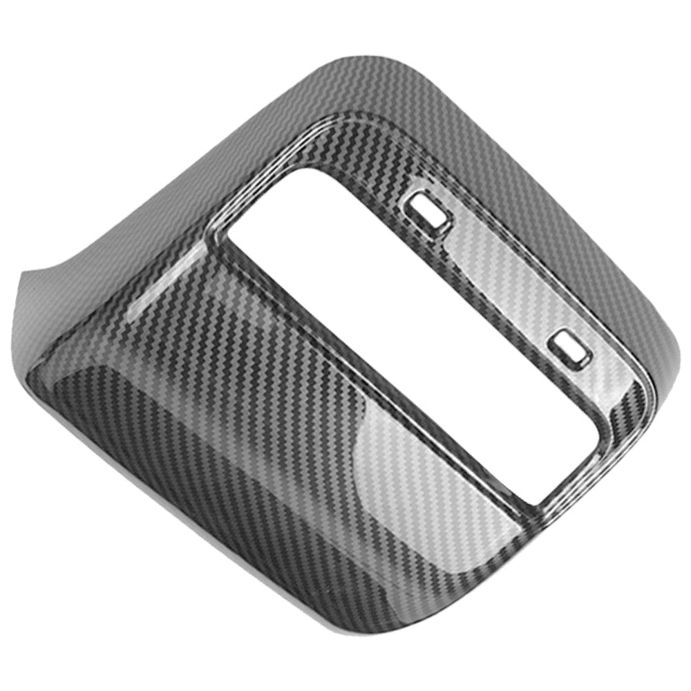 Carbon fiber/black ABS rear vent socket cover trim for Model 3 Y 17-23- n
