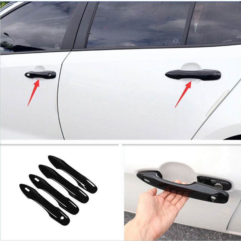 4X Bright Black Side Door Handles Cover Trim for Toyota for Corolla Cross 2022 2023