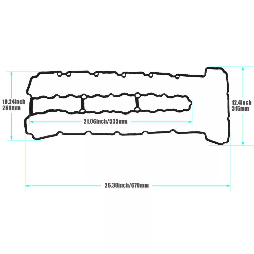 Valve cover gasket 11127565286 is suitable for 135i, 335i, 535i, 740i, E82, E92, E90, Z4, X6, and 3L models. n