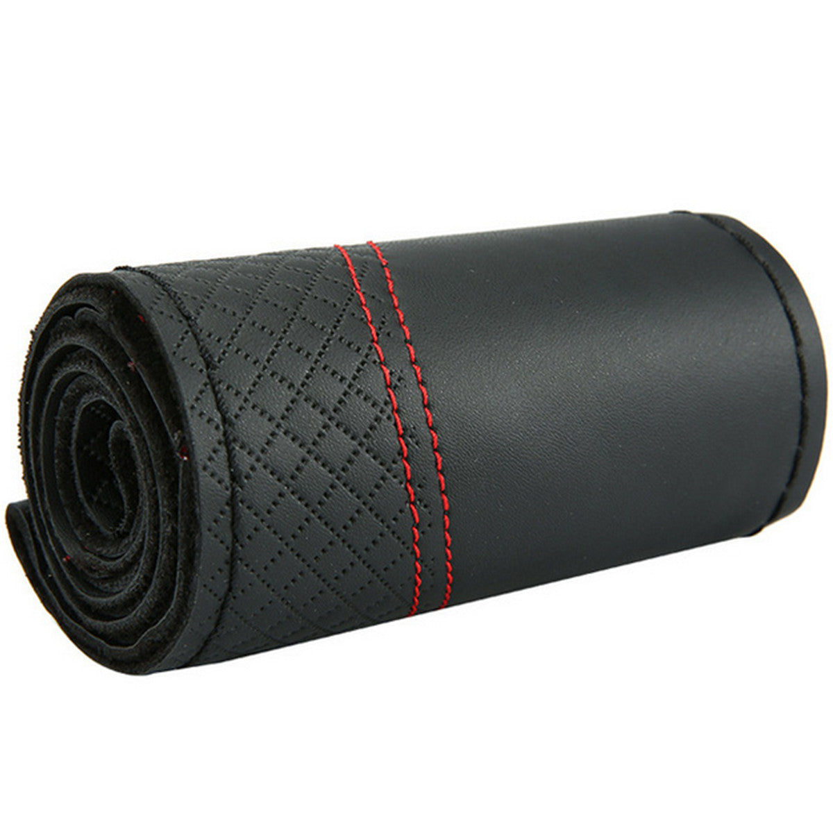 Black Leather Car Interior Steering Wheels Cover Non-slip Protector Accessories