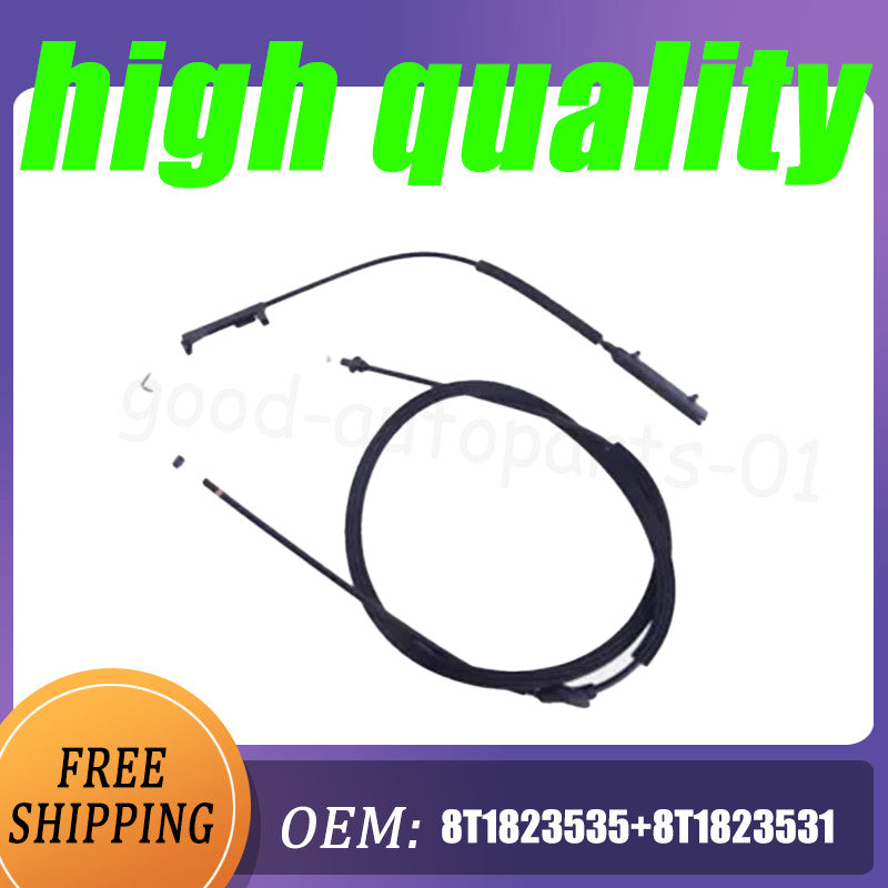 Rear + Front 8T18235 8T1823531 for Audi A4 A5 range hood latch release cable lock