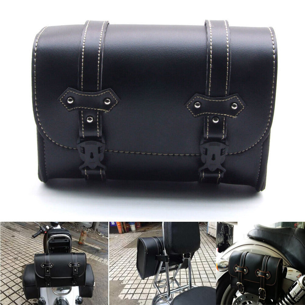Universal Motorcycle Side Saddlebag, Luggage Bag, Tool Bag, PU Leather