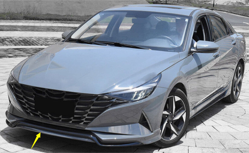 for Hyundai for Elantra 21-2023 Grey Black Glossy Front Bumper Lip Spoiler Splitter