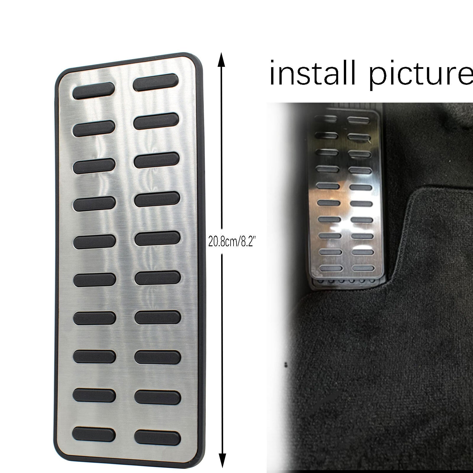 for Hyundai for KIA Foot Rest Pedal 304 SS Footrest Stainless Car Non-slip Q