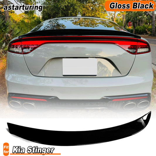 Fit for Kia Stinger 2018-2023 Gloss Black Rear Trunk Blade Spoiler Boot Wing Lip