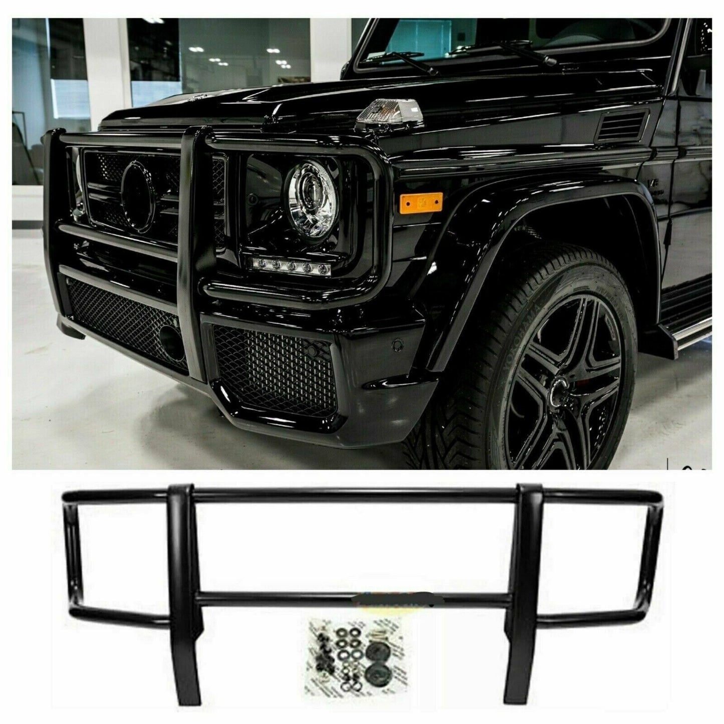 Aftermarket Black AMG Style Front Bumper Grille Brush Guard For G63 G500 G-Wagon