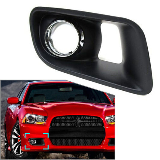 Right Side Front Bumpe Fog Light Lamp Bezels Cover Fit 2012-2014 for Dodge Charger