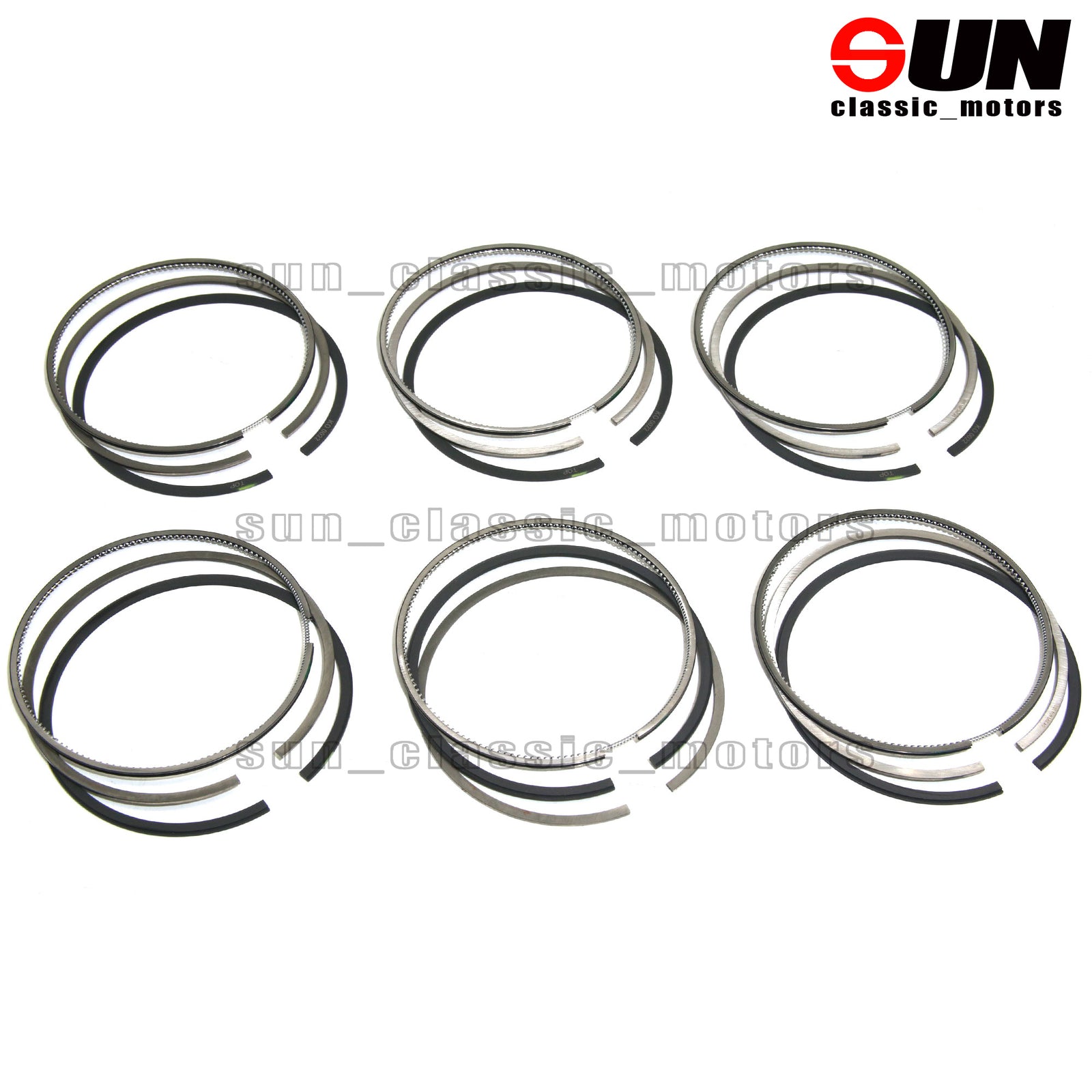 6-Piece Piston Ring Set, OE STD, Suitable for Audi A4, A6, A7, for A8 2.8, 3.2 FSI, BDX, AUK, BKH-