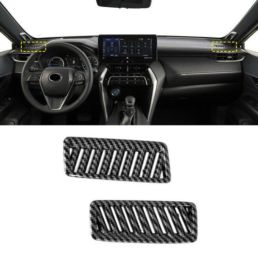 Carbon Fiber car Dashboard Air Vent Outlet Cover Trim for Toyota Venza 2021-2023