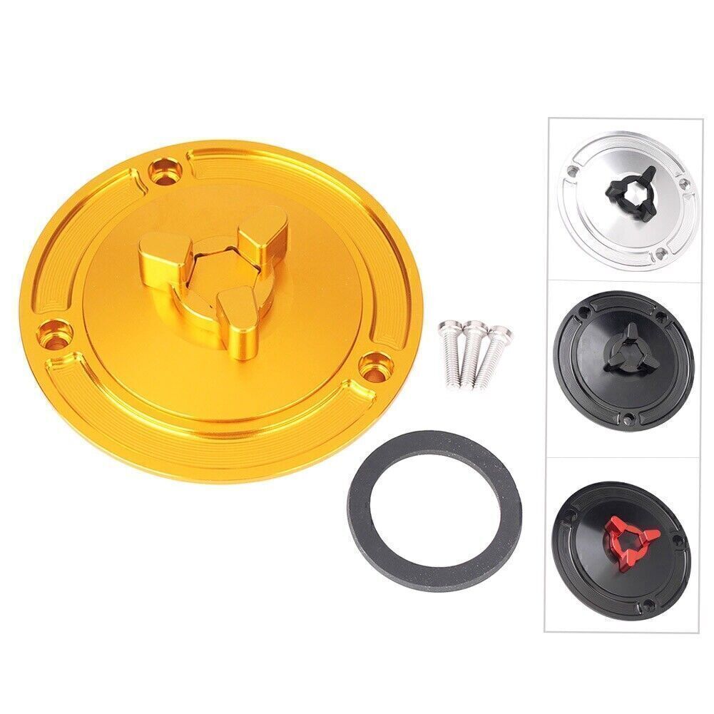 For Most for Suzuki Black Gold Motorcycle Fuel Tank Cover Gas Cap Q