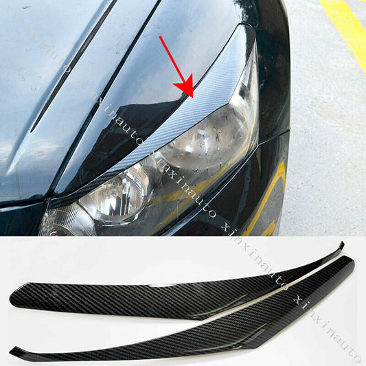 for Honda Accord 2008-2012 Carbon Look Headlight Lamp Eyelid Molding Cover Trim