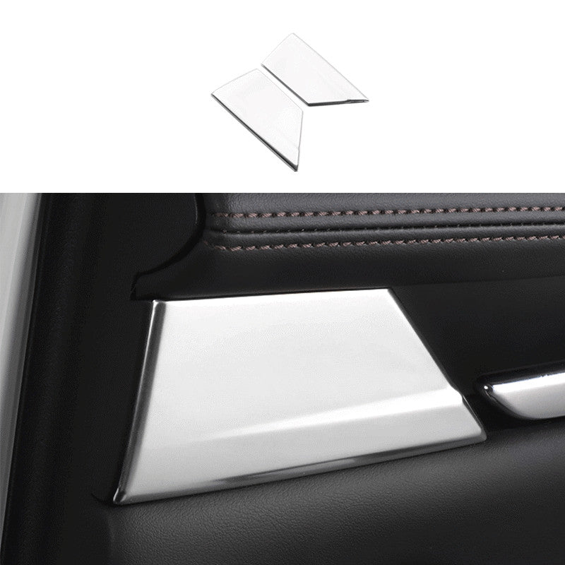 2X Silver Stainless Back Row Handle Panel Cover Trims for Mazda 3 Axela 19-2023