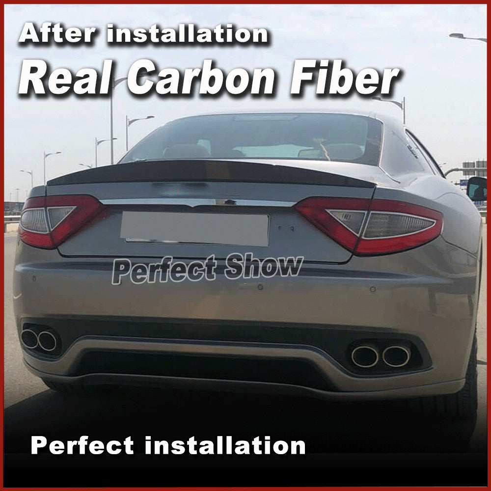 Carbon Fiber Rear Trunk Boot Spoiler Wing for Maserati Gran Turismo Coupe 08-14